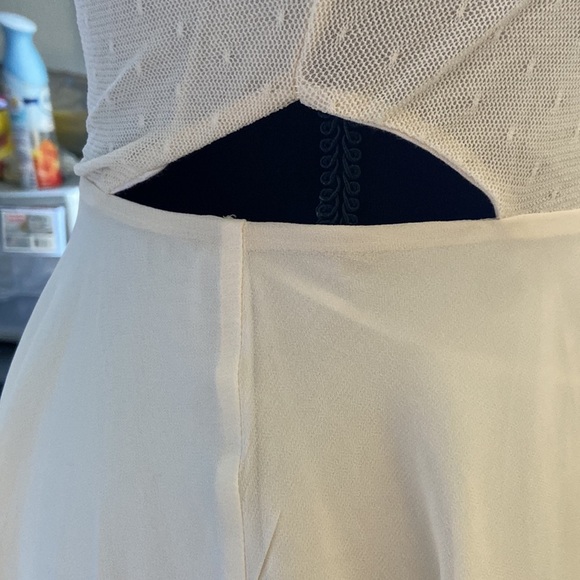 New Guess Long Sleeve Sheer Fit & Flare Dress - Picture 4 of 8